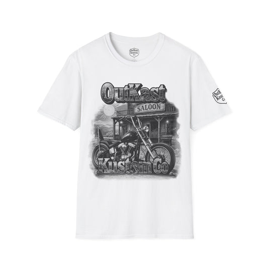 Outkast Kustom Co. Motorcycle T-Shirt — Vintage Chopper Saloon Tee 100% transparency