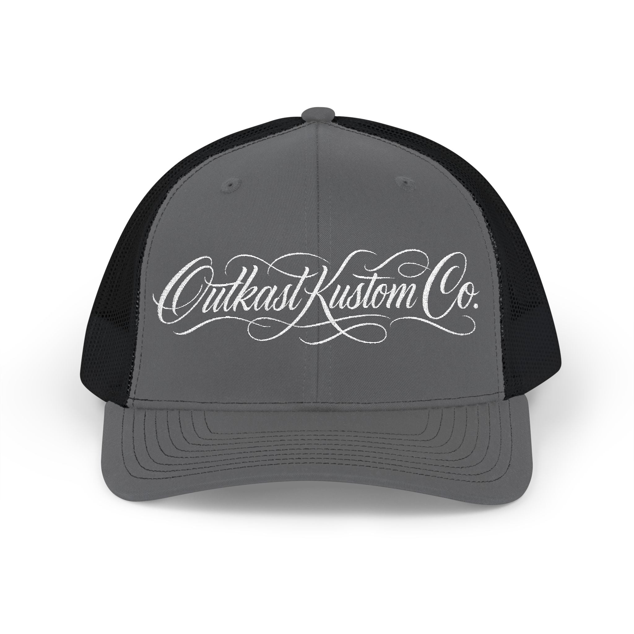 Outkast Kustom Co. embroidered Snapback Trucker Cap | Script Logo