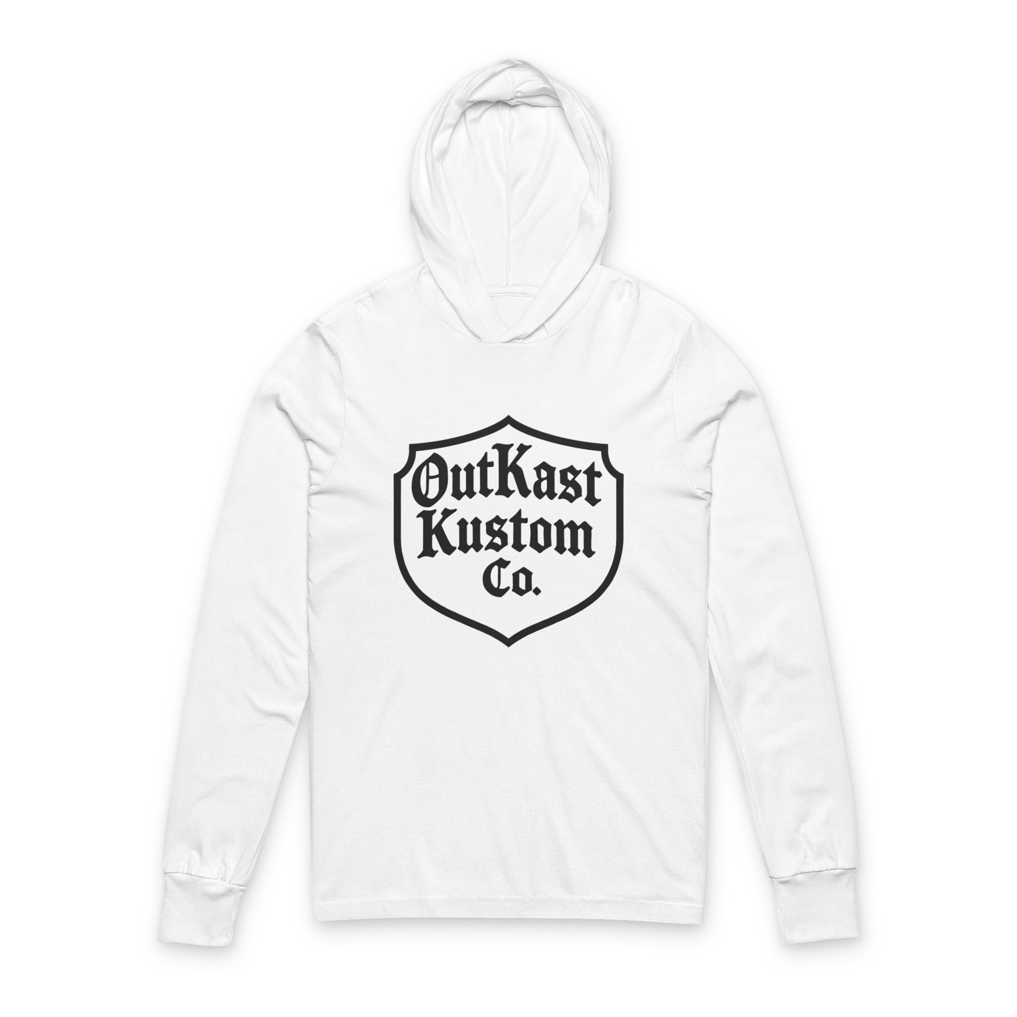 OutKast Kustom Co. Shield Logo Hoodie Tee | Long Sleeve Hooded Tee
