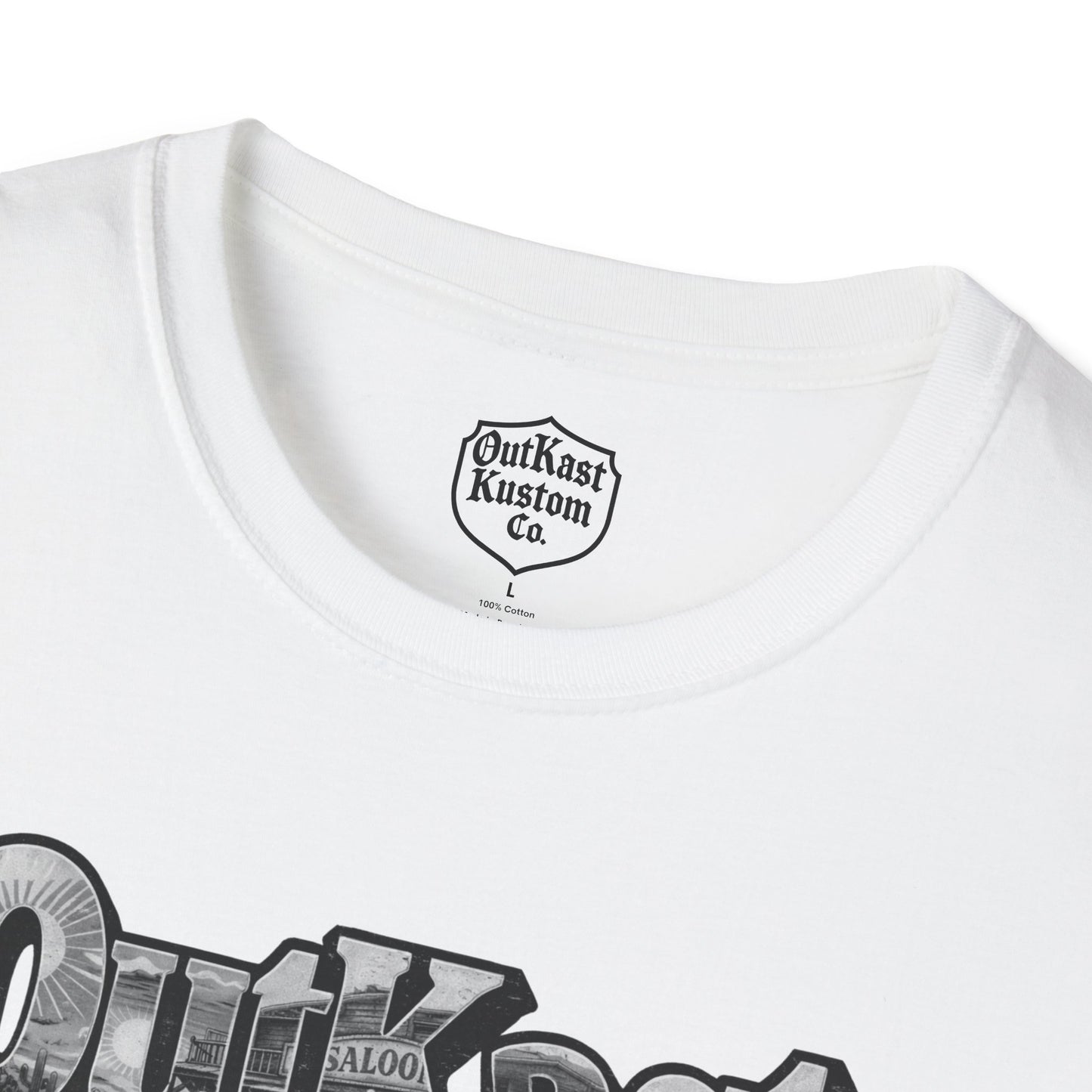 Outkast Kustom Co. Motorcycle T-Shirt — Vintage Chopper Saloon Tee 100% transparency