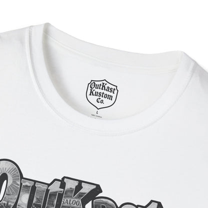 Outkast Kustom Co. Motorcycle T-Shirt — Vintage Chopper Saloon Tee 100% transparency