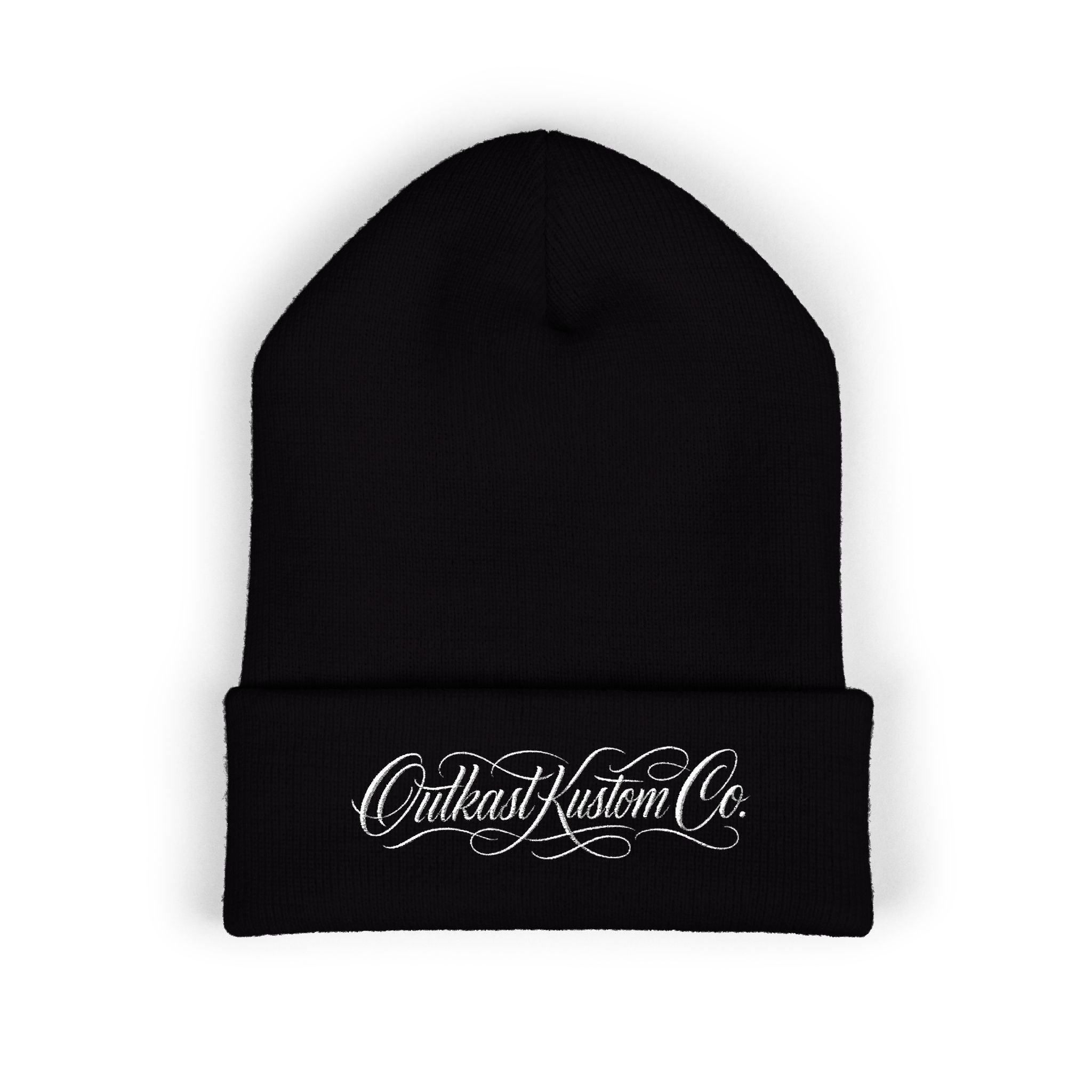 Outkast Kustom Co. Script Embroidery Beanie | Cuffed Knit Hat