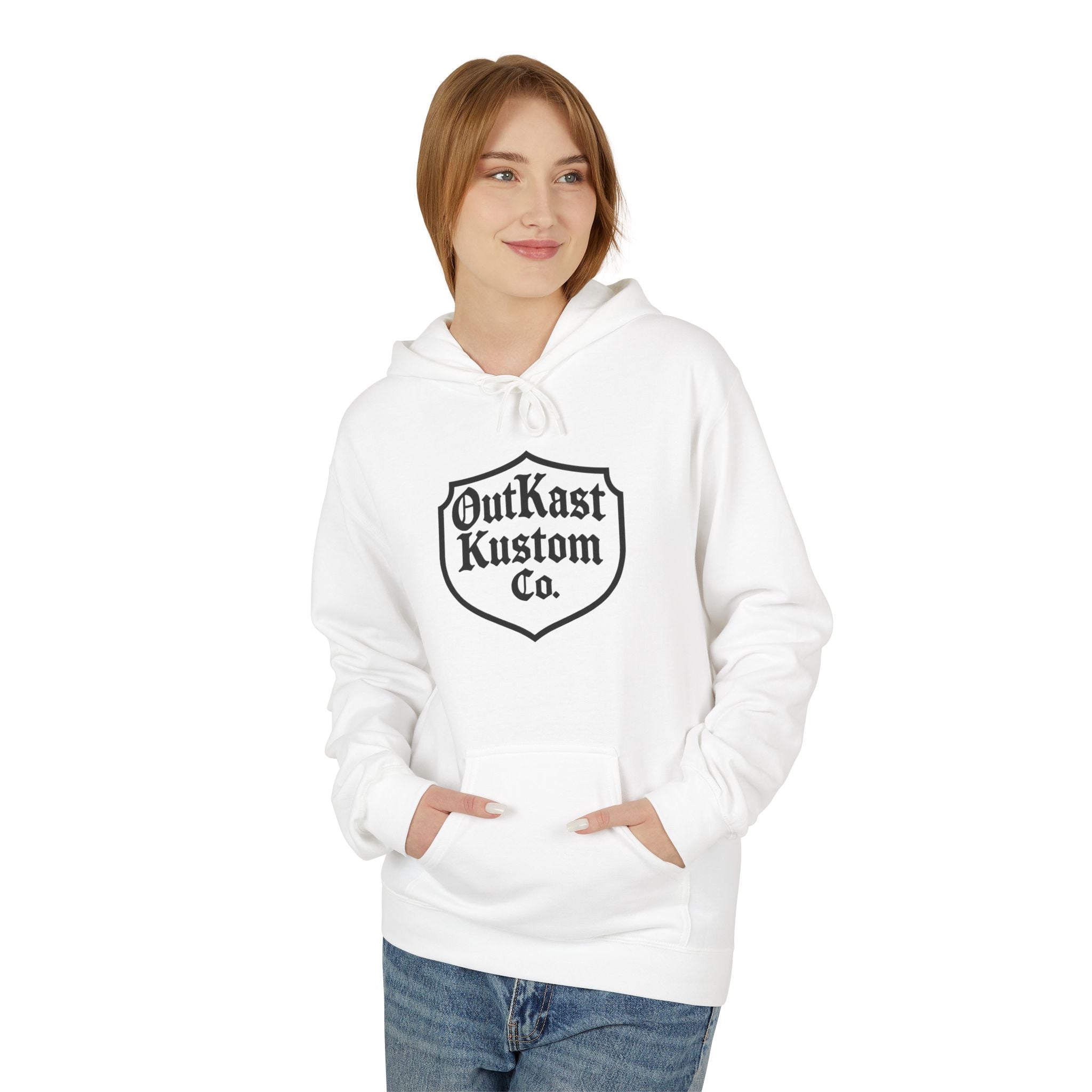 Outkast Kustom Co. Script Logo Hoodie | Shield Chest & Back Calligraphy