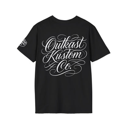 Outkast Kustom Co. Motorcycle T-Shirt — Vintage Chopper Saloon Tee 100% transparency