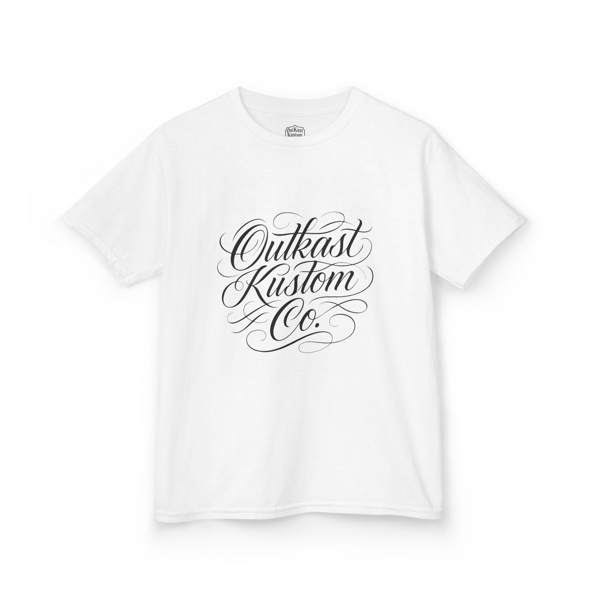 Kids Tee — 'Outkast Kustom Co.' Script Logo Shirt
