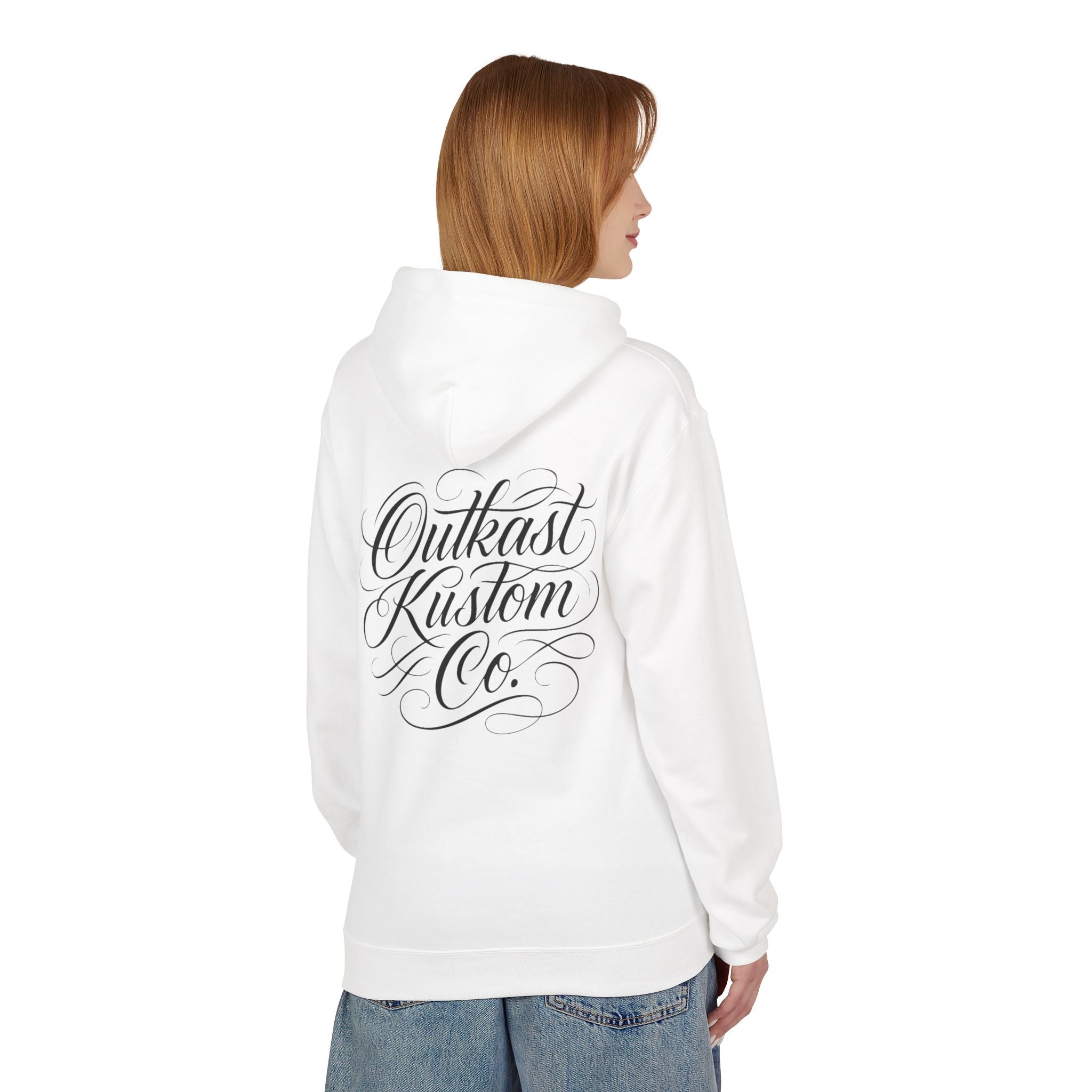 Outkast Kustom Co. Script Logo Hoodie | Shield Chest & Back Calligraphy