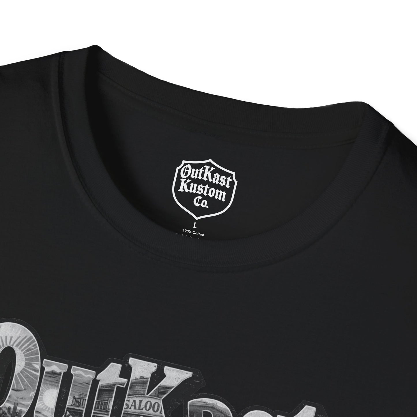 Outkast Kustom Co. Motorcycle T-Shirt — Vintage Chopper Saloon Tee 100% transparency