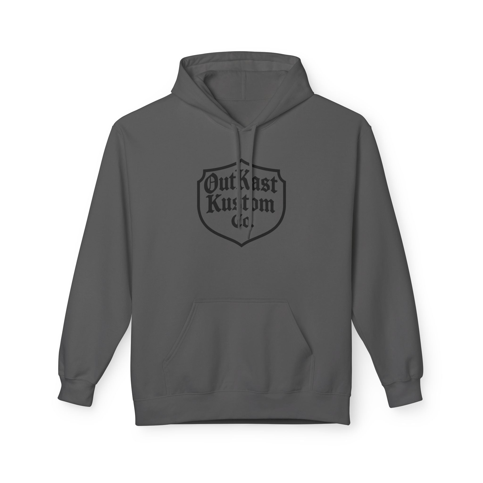 Outkast Kustom Co. Script Logo Hoodie | Shield Chest & Back Calligraphy