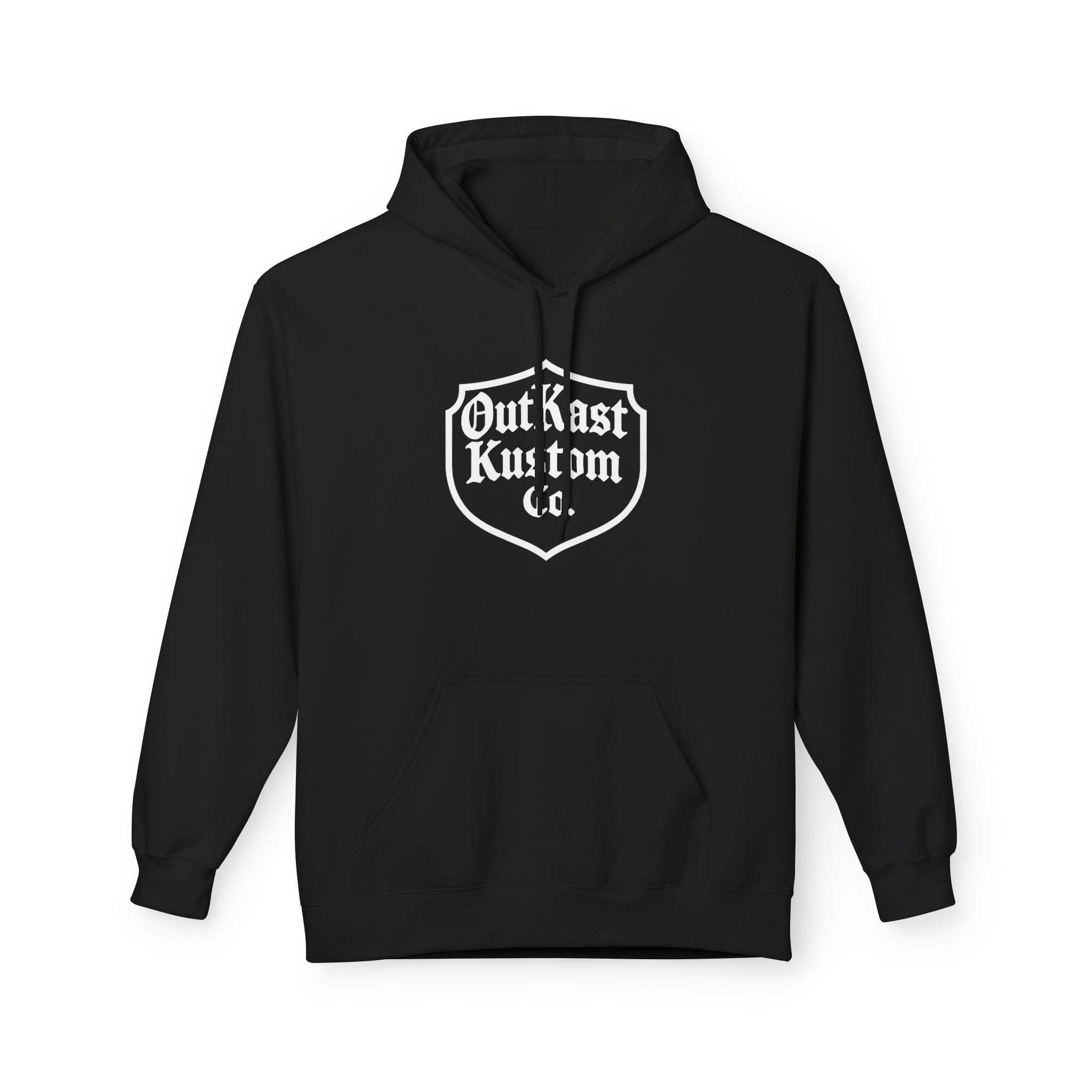 Outkast Kustom Co. Script Logo Hoodie | Shield Chest & Back Calligraphy