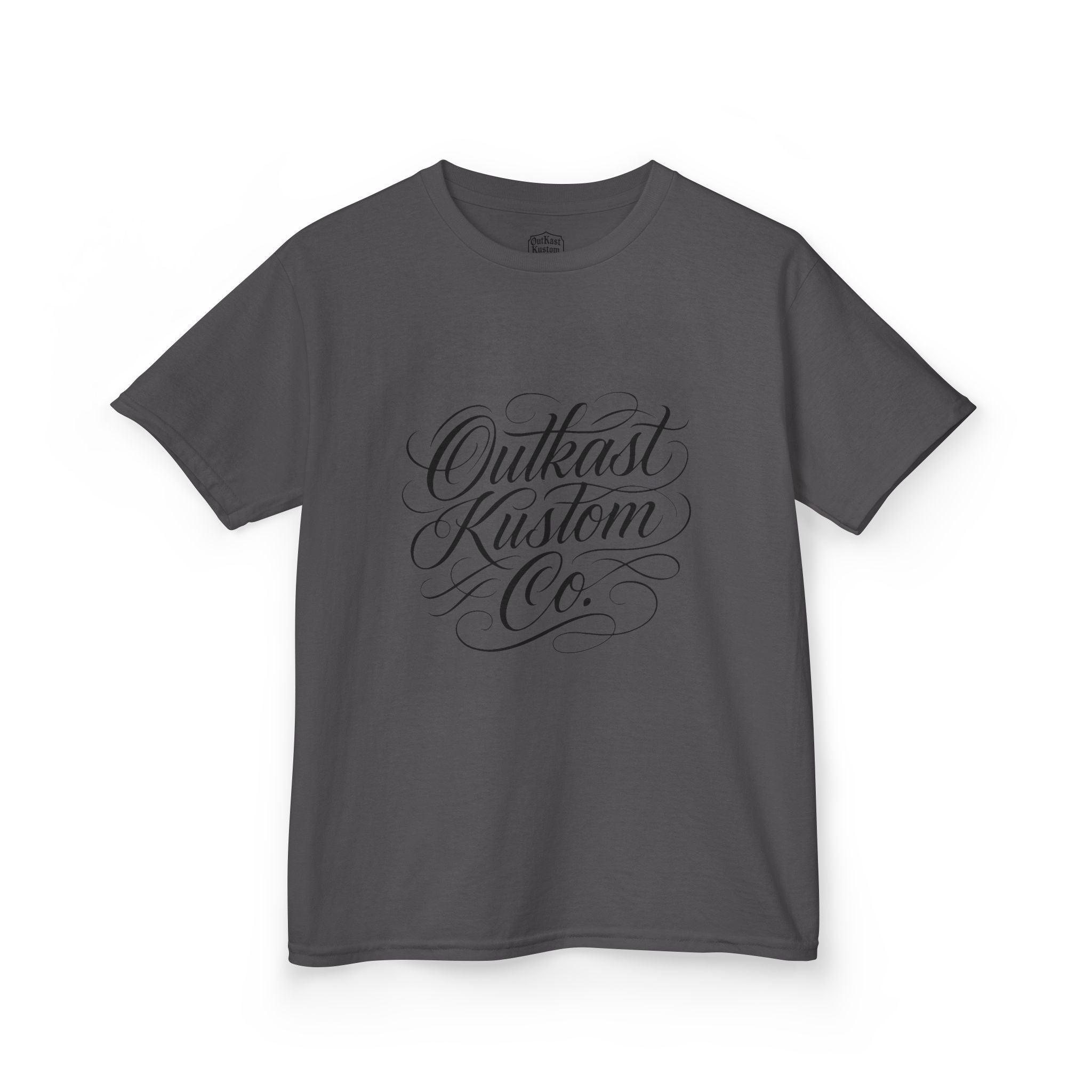 Kids Tee — 'Outkast Kustom Co.' Script Logo Shirt