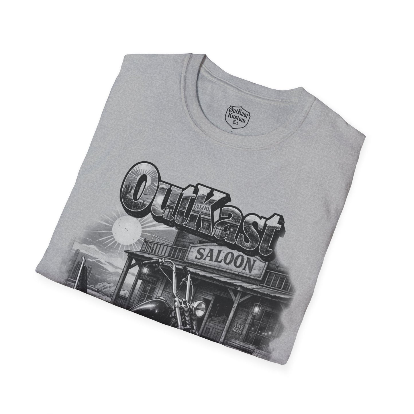 Outkast Kustom Co. Motorcycle T-Shirt — Vintage Chopper Saloon Tee 100% transparency