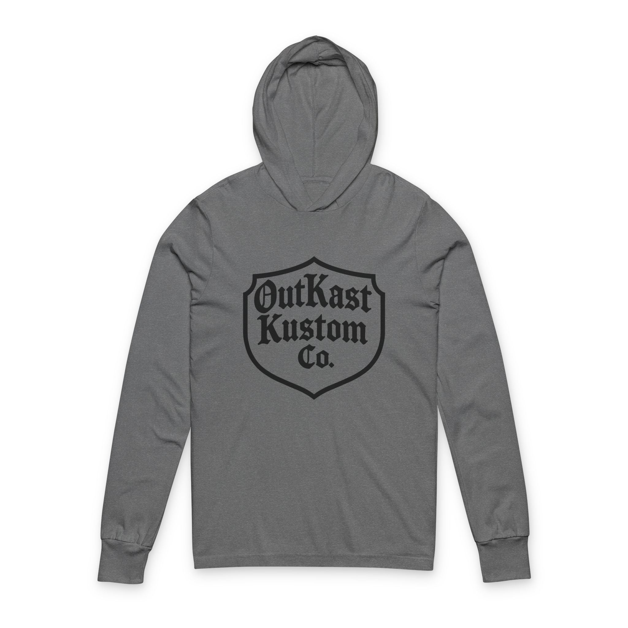OutKast Kustom Co. Shield Logo Hoodie Tee | Long Sleeve Hooded Tee