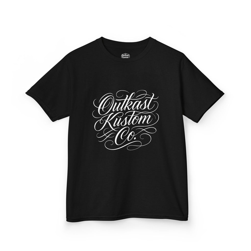 Kids Tee — 'Outkast Kustom Co.' Script Logo Shirt